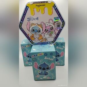Labubu Stitch Animal Party  (Strawberry Sweetness)& 3 Stitch Aahol blind boxes